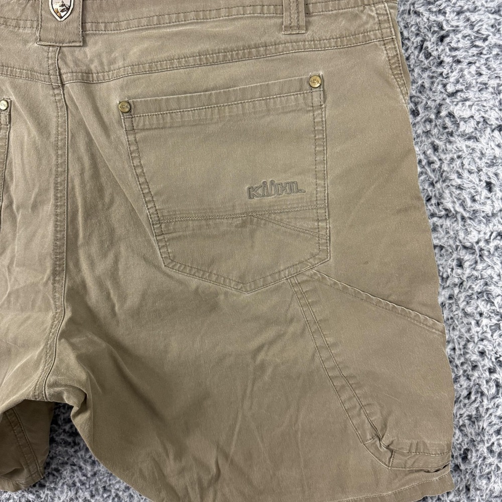 Kuhl Chino Shorts Mens 38 Beige Cotton Blend Canvas Relaxed 7" Inseam Hiking - Picture 8 of 15